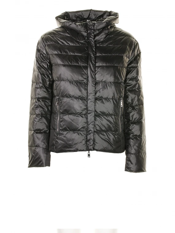 Black reversible down jacket