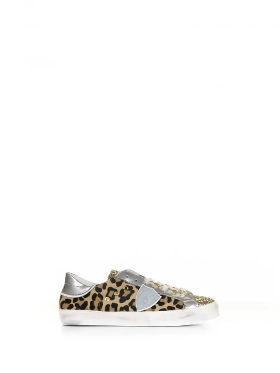 Sneaker bassa Kids leopardata