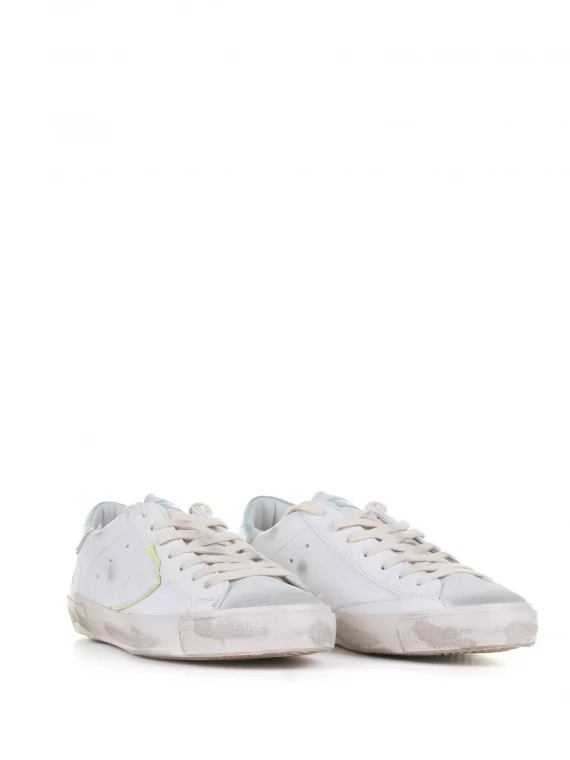 Sneakers Prsx bianco azzurro uomo