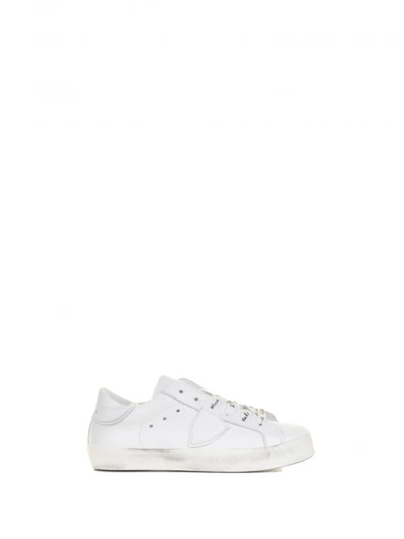 Kids low sneaker in leather