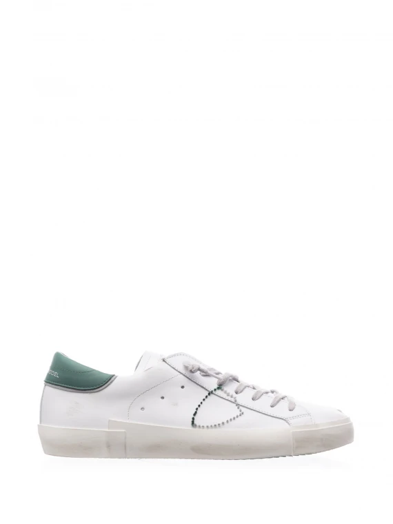 Sneakers PRSX in pelle e tallone verde