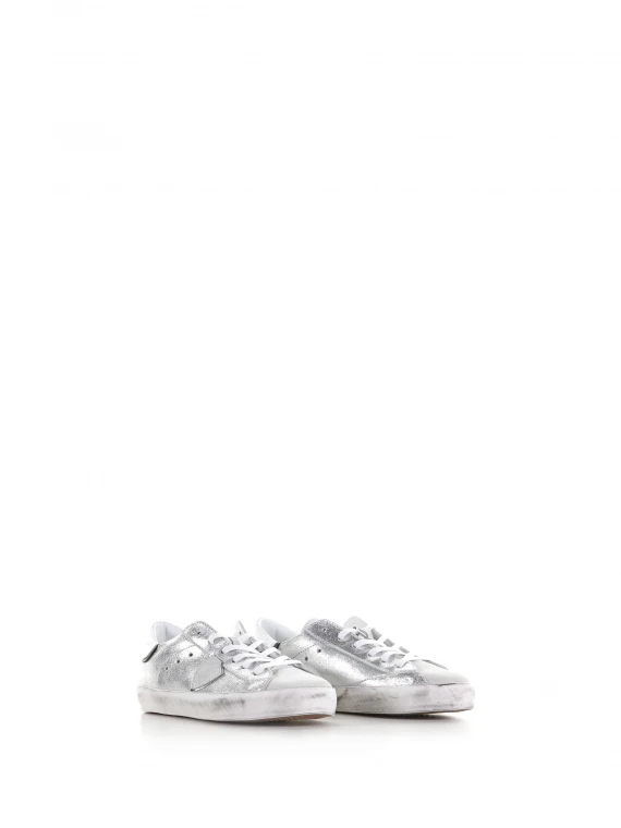 PRSX silver leather sneaker