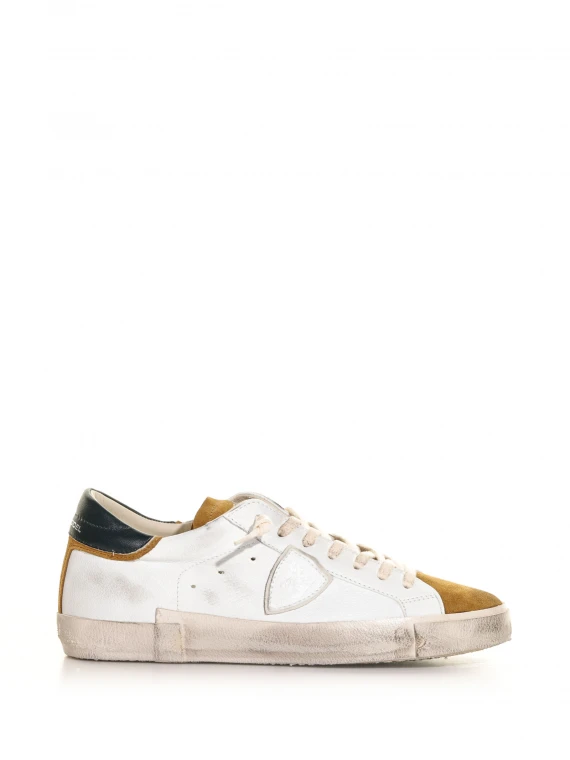 Sneakers PRSX basse in pelle e suede