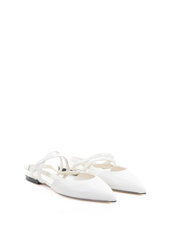 Chanel slingback flat bianca