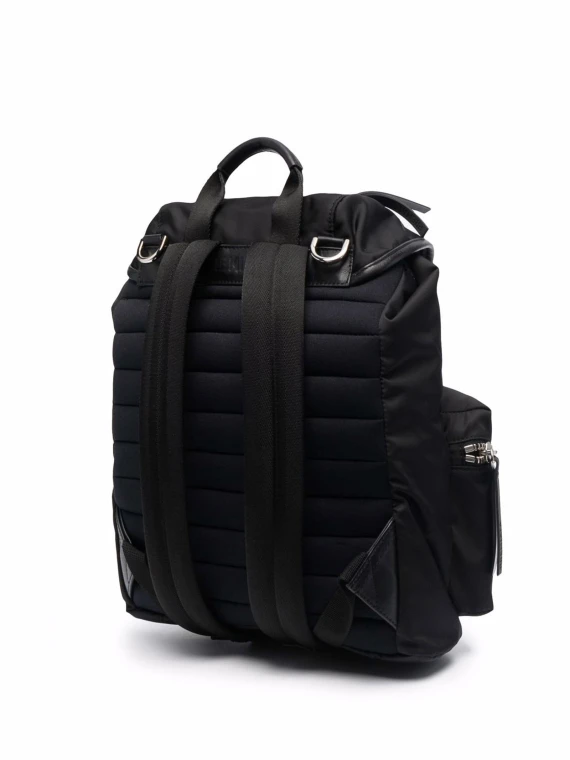 black nylon backpack