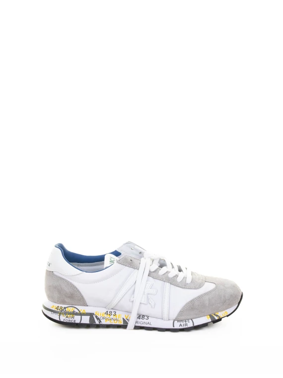 Sneaker Lucy 6915 uomo in pelle bianco grigio