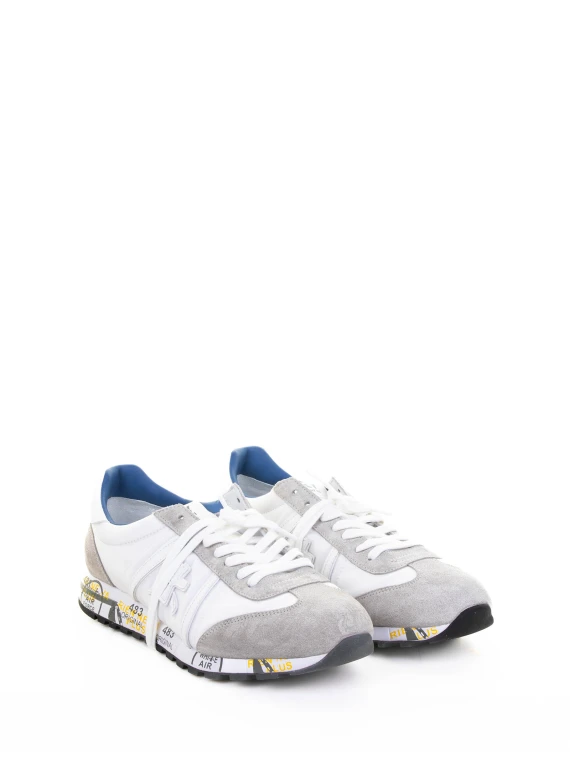 Sneaker Lucy 6915 uomo in pelle bianco grigio