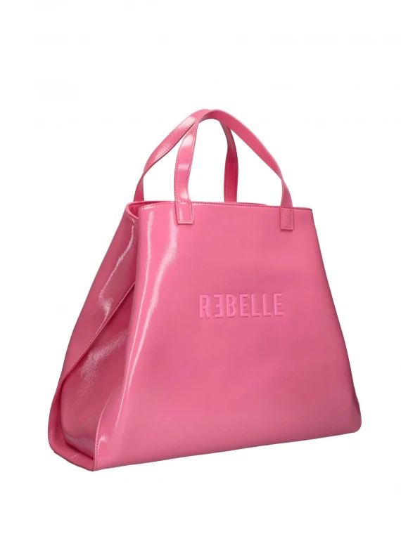 Ashanti fuchsia shopping bag in naplak