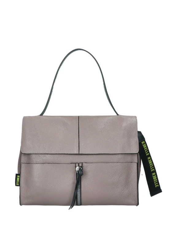 Borsa a spalla Chloe Satchel L grigio in pelle