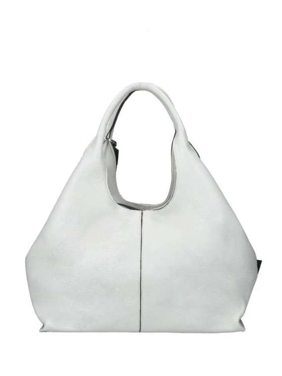 Shopping bag Nadia bianco in pelle