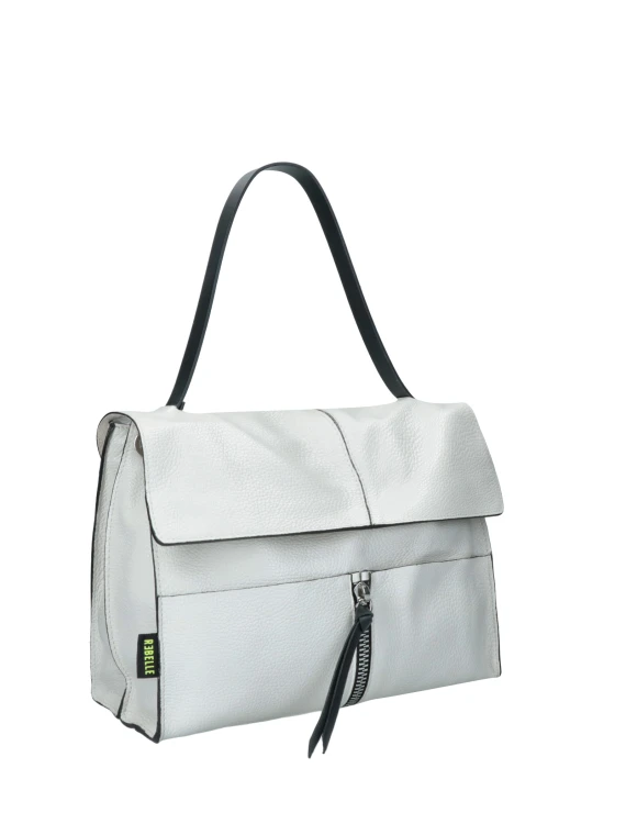 Borsa a spalla Chloe Satchel bianco in pelle