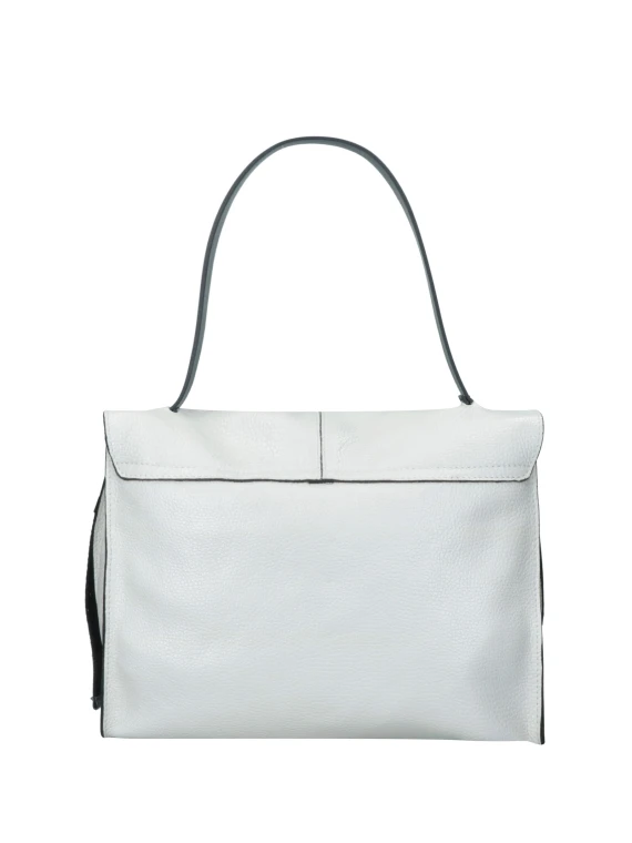 Borsa a spalla Chloe Satchel bianco in pelle