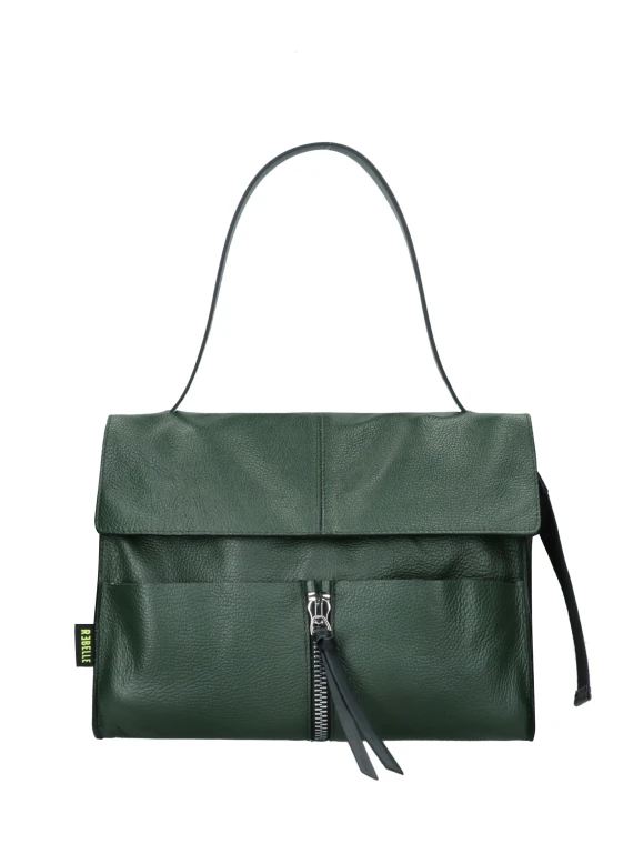 Borsa a spalla Chloe Satchel L verde in pelle