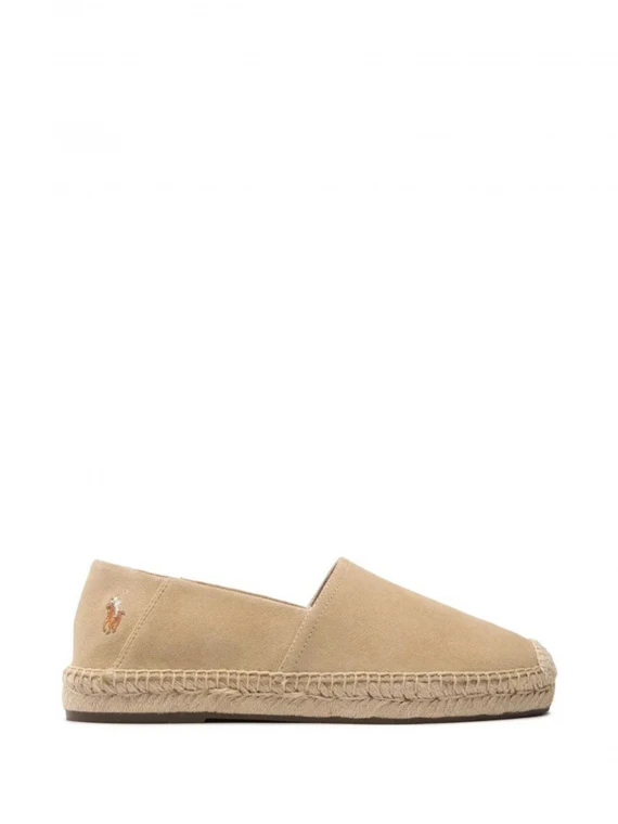 Beige espadrilles with logo