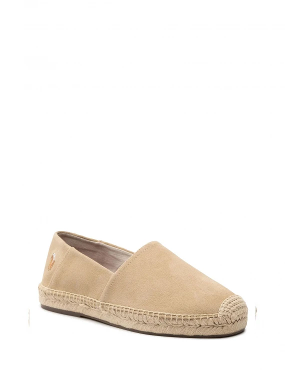 Beige espadrilles with logo