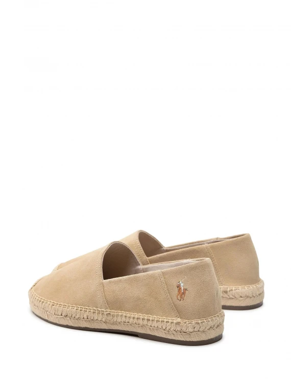 Beige espadrilles with logo