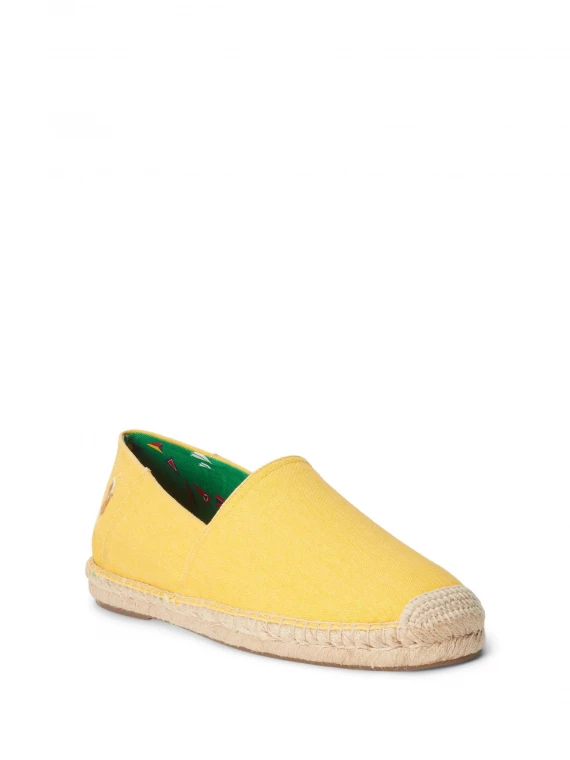 Yellow espadrilles with logo