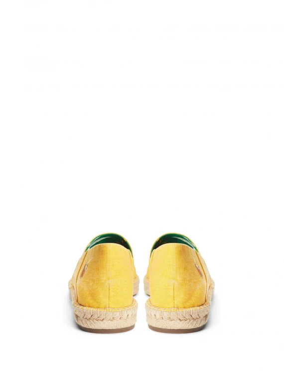 Yellow espadrilles with logo