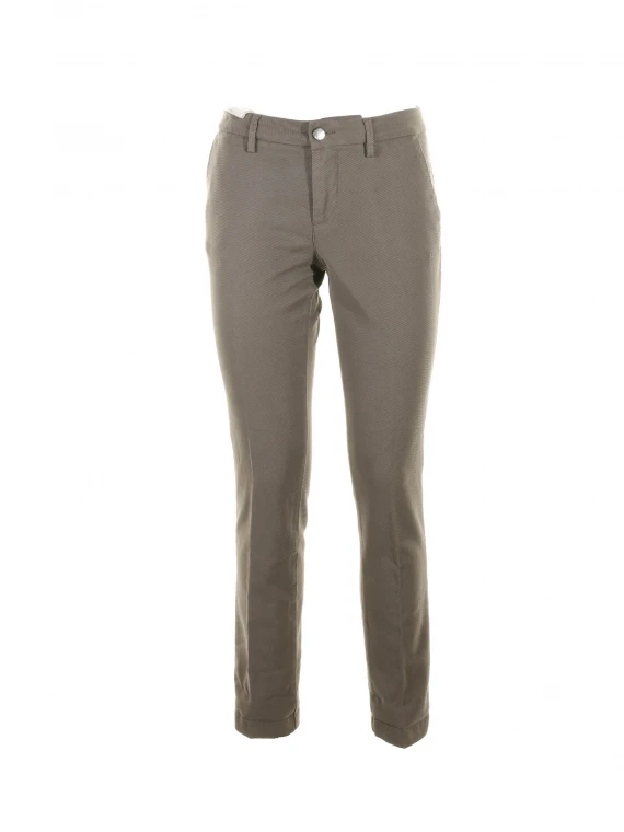 Pantalone grigio a vita alta