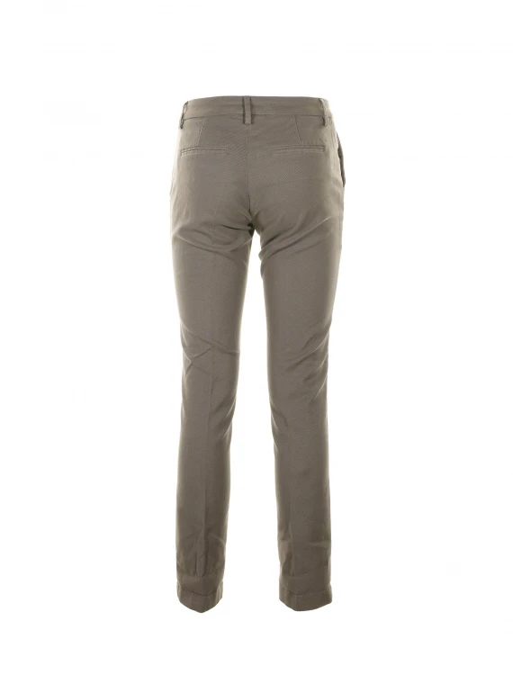 Gray high-waisted trousers