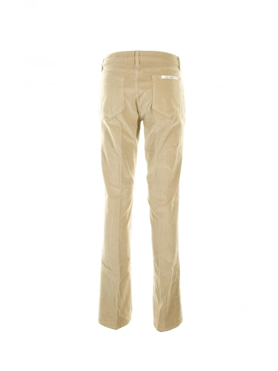 Beige high-waisted trousers