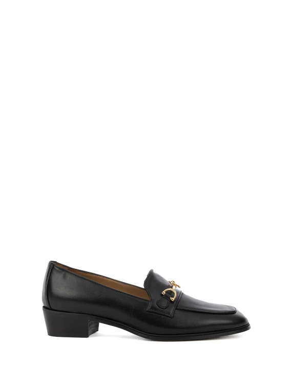 Axel black nappa moccasin