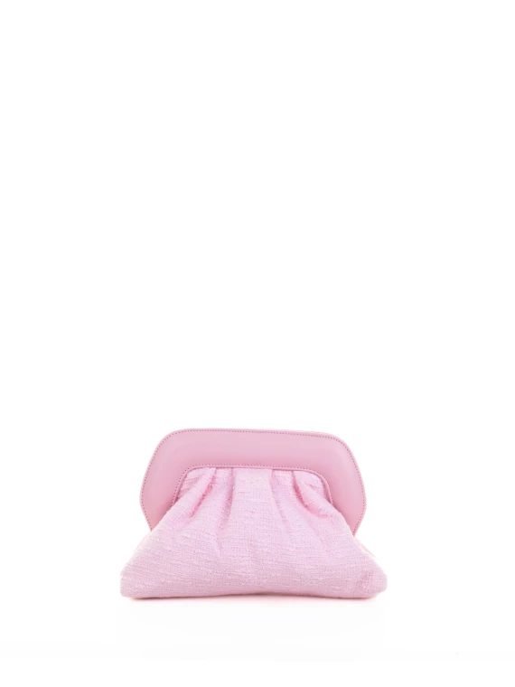 Pochette rosa in pelle