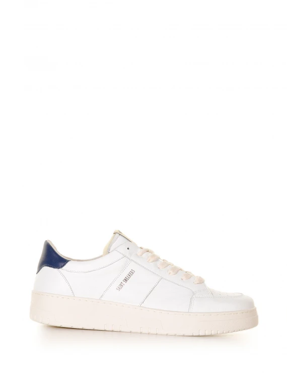 Sneaker Golf in pelle e tallone blu