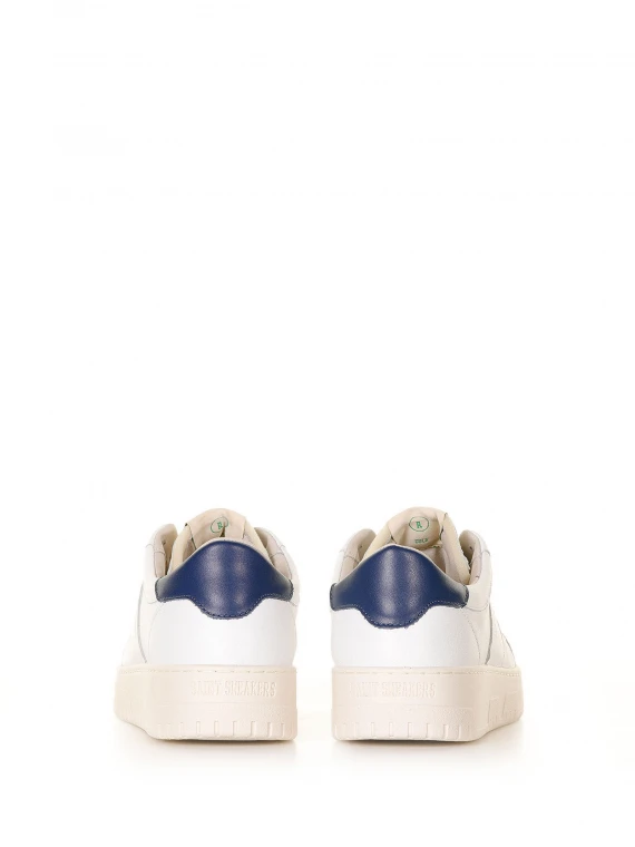 Sneaker Golf in pelle e tallone blu