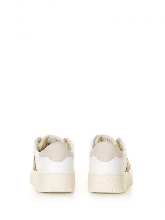 Sail sneaker in leather and contrasting band