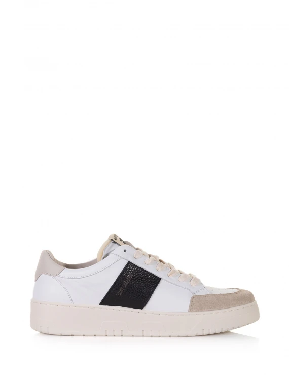 Sneaker Sail in pelle e banda a contrasto