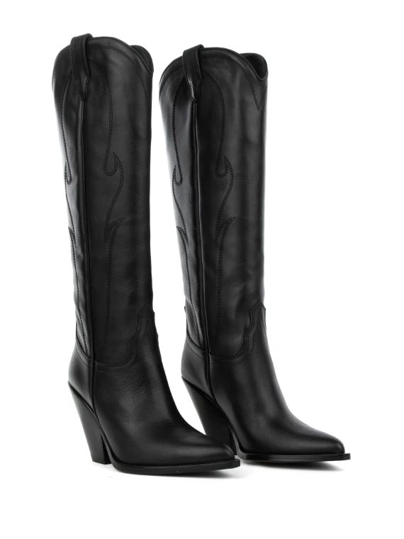 Rancho Texan Boot High Black Leather