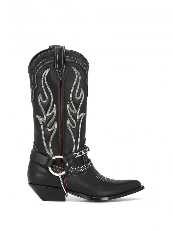 White Santa Fe Texan boot in cowboy style