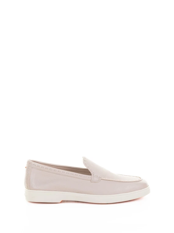 Mocassino donna rosa in pelle