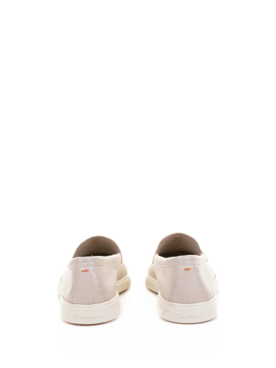 Women's Pink Leather Moccasin