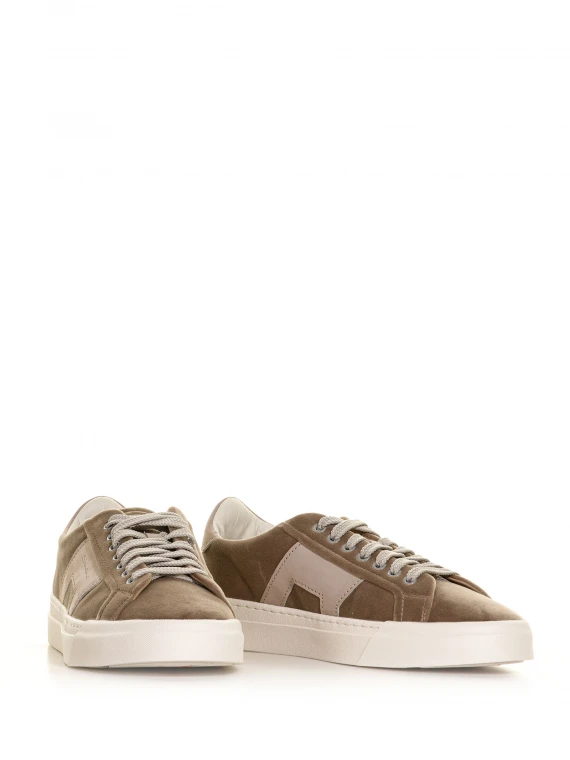 Double buckle sneaker in suede