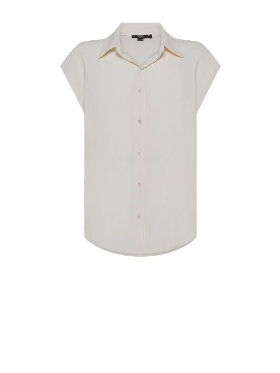 Camicia panna a maniche corte