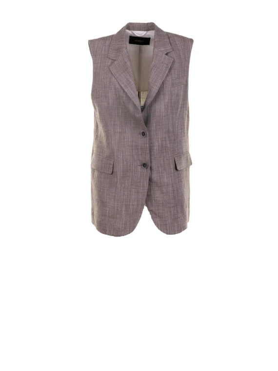 Gilet in misto lino