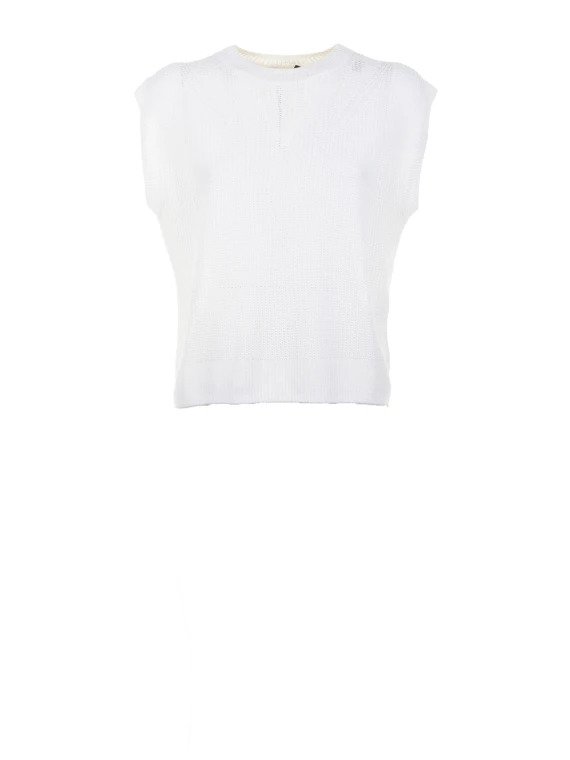 T-shirt girocollo a costa inglese