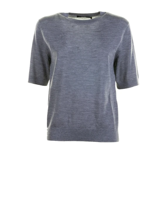 T-shirt mezza manica grigio chiaro donna