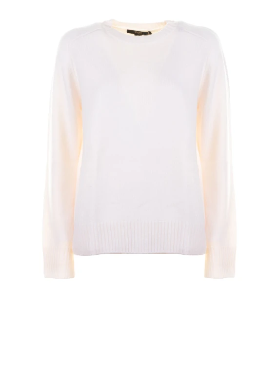 Maglia girocollo panna