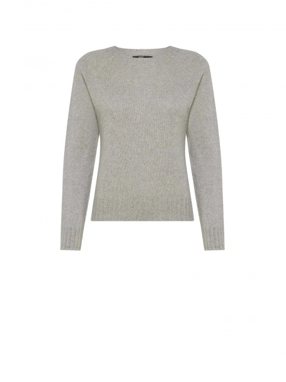 Pure cashmere crew neck sweater