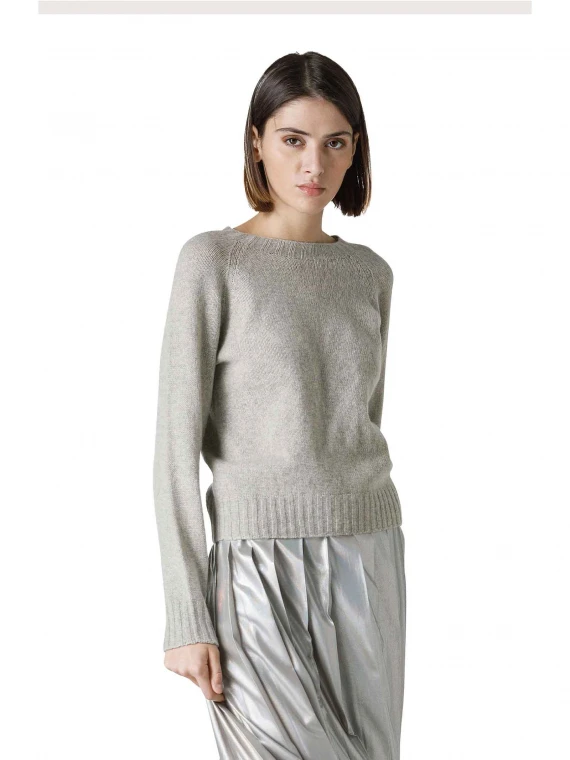 Pure cashmere crew neck sweater