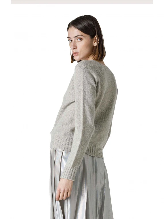 Pure cashmere crew neck sweater