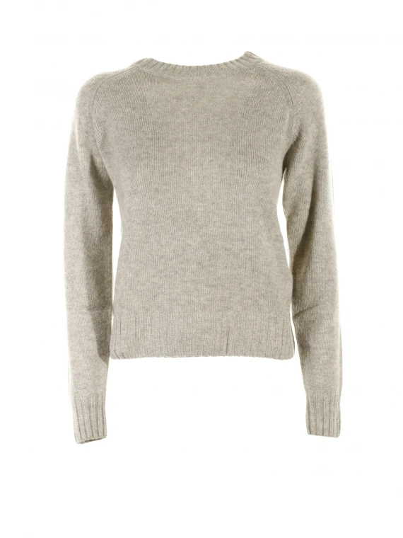 Pure cashmere crew neck sweater