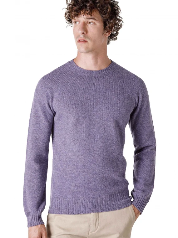 Maglia girocollo viola