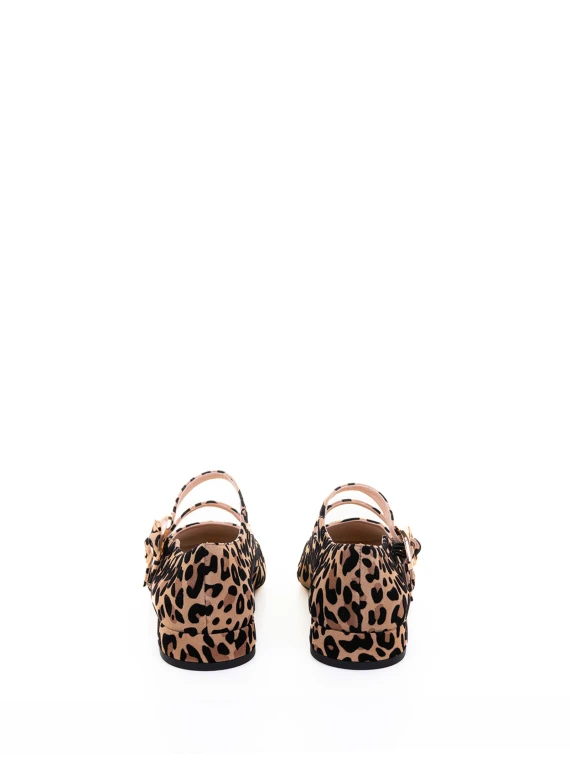 Ballerina leopardata con cinturino