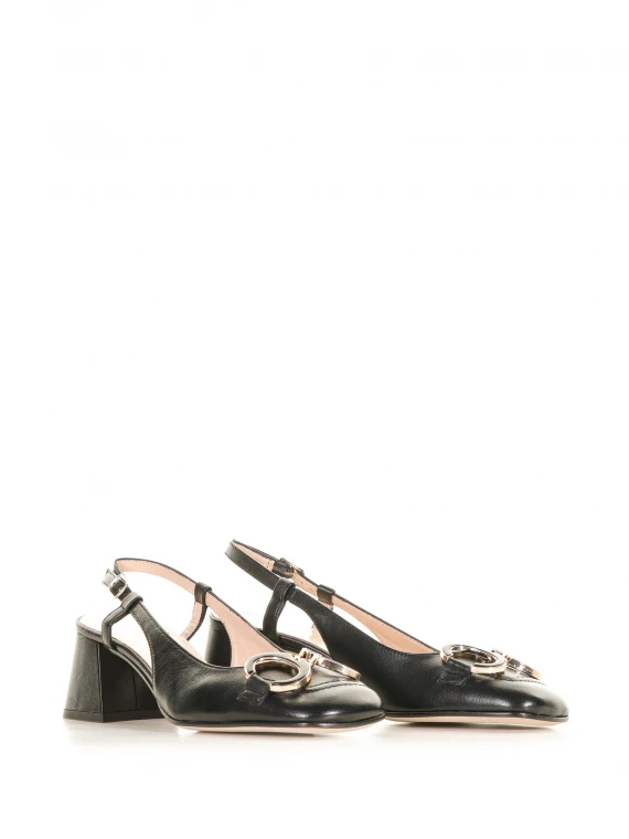 Slingback in nappa