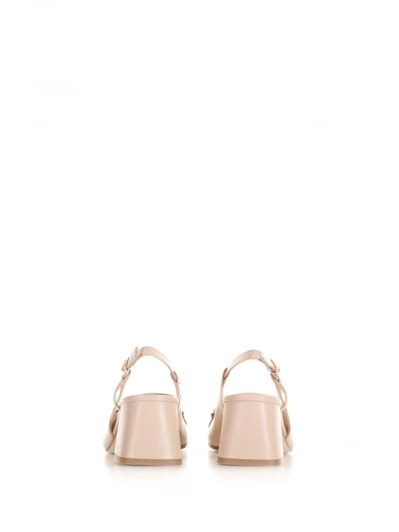 Nappa leather slingbacks