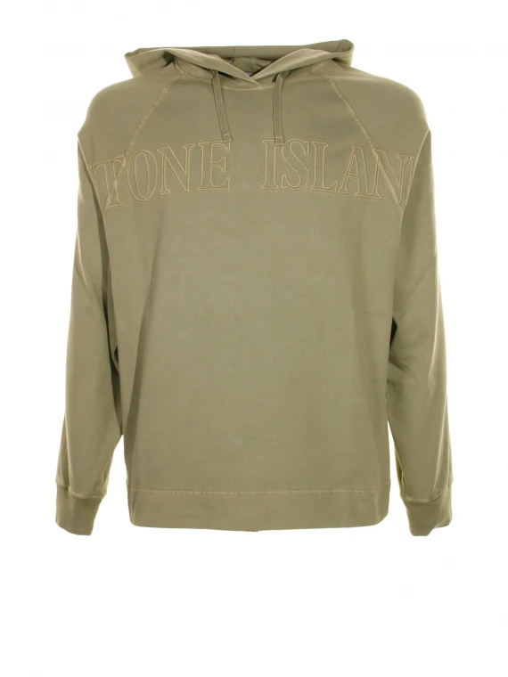 Sweatshirt with hood and logo lettering